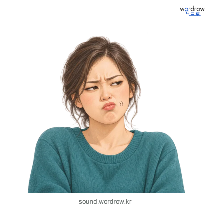 짭짭의 소리 발생 장면