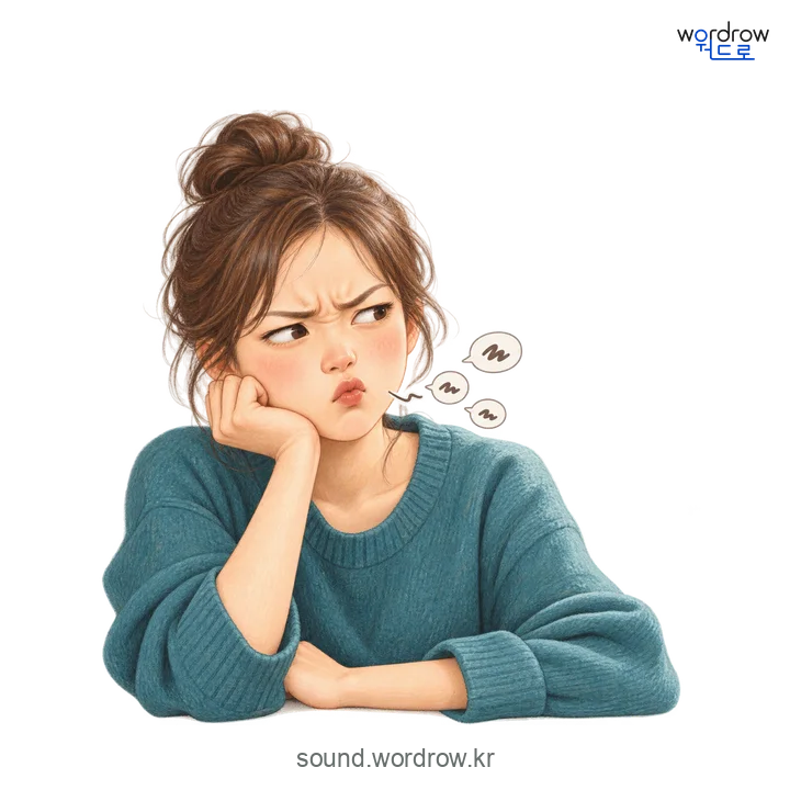 쭝덜쭝덜의 소리 발생 장면