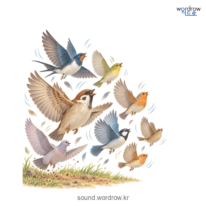 화르르의 소리 발생 장면