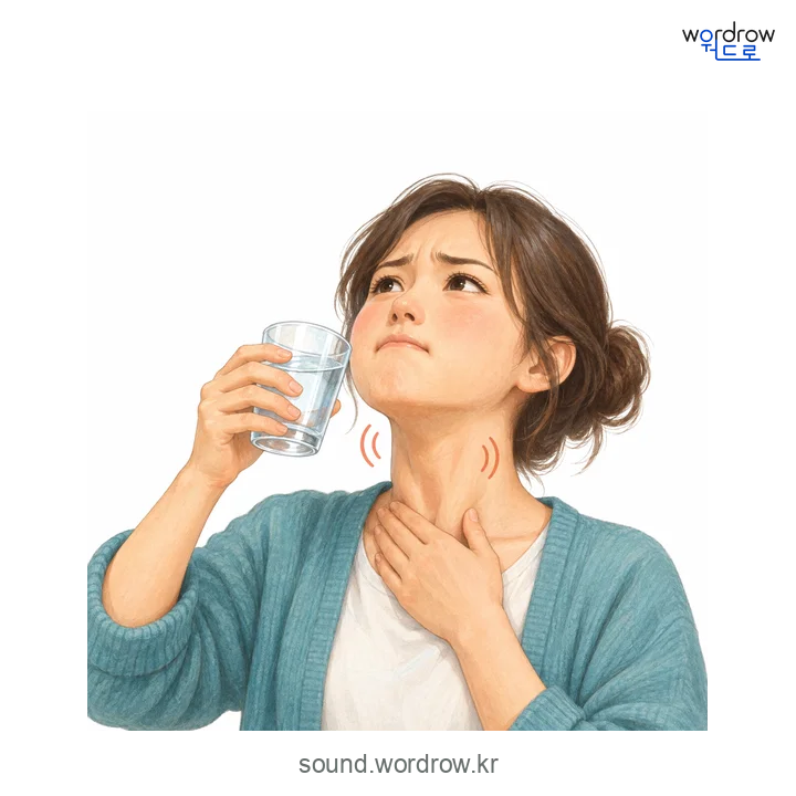 껄떡껄떡의 소리 발생 장면