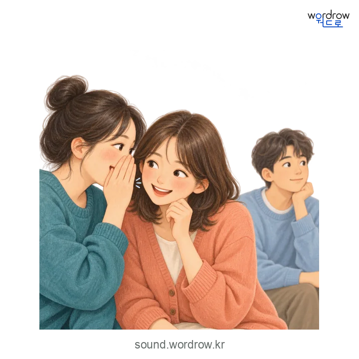 수군수군의 소리 발생 장면