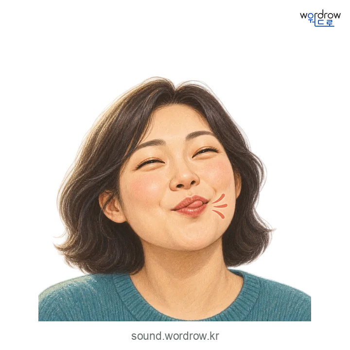 쩍의 소리 발생 장면