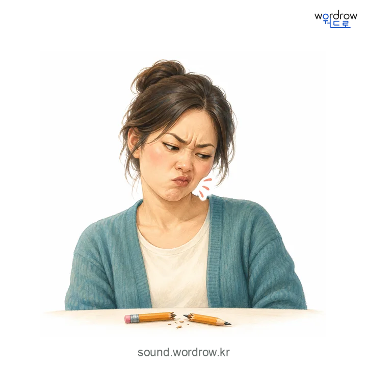 쩝쩝의 소리 발생 장면